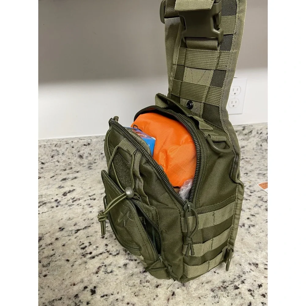 Tactical Bag W/Home Emergency  Azzcony  Survive Kit Supply's 27 Ps 1 Person New